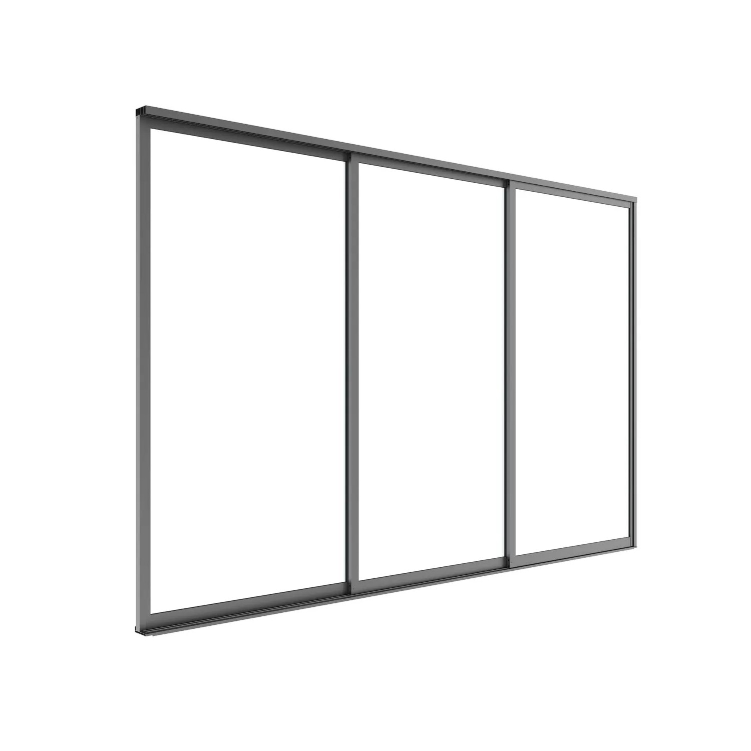 Drzwi przesuwne LUXE antracyt - 3,7 x 2,38 m