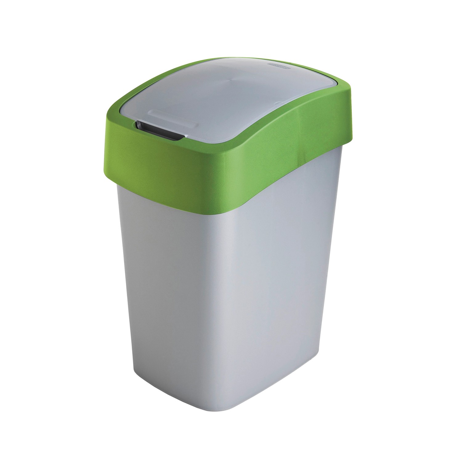 Kosz na śmieci Flip Bin srebrno-zielony 25 l