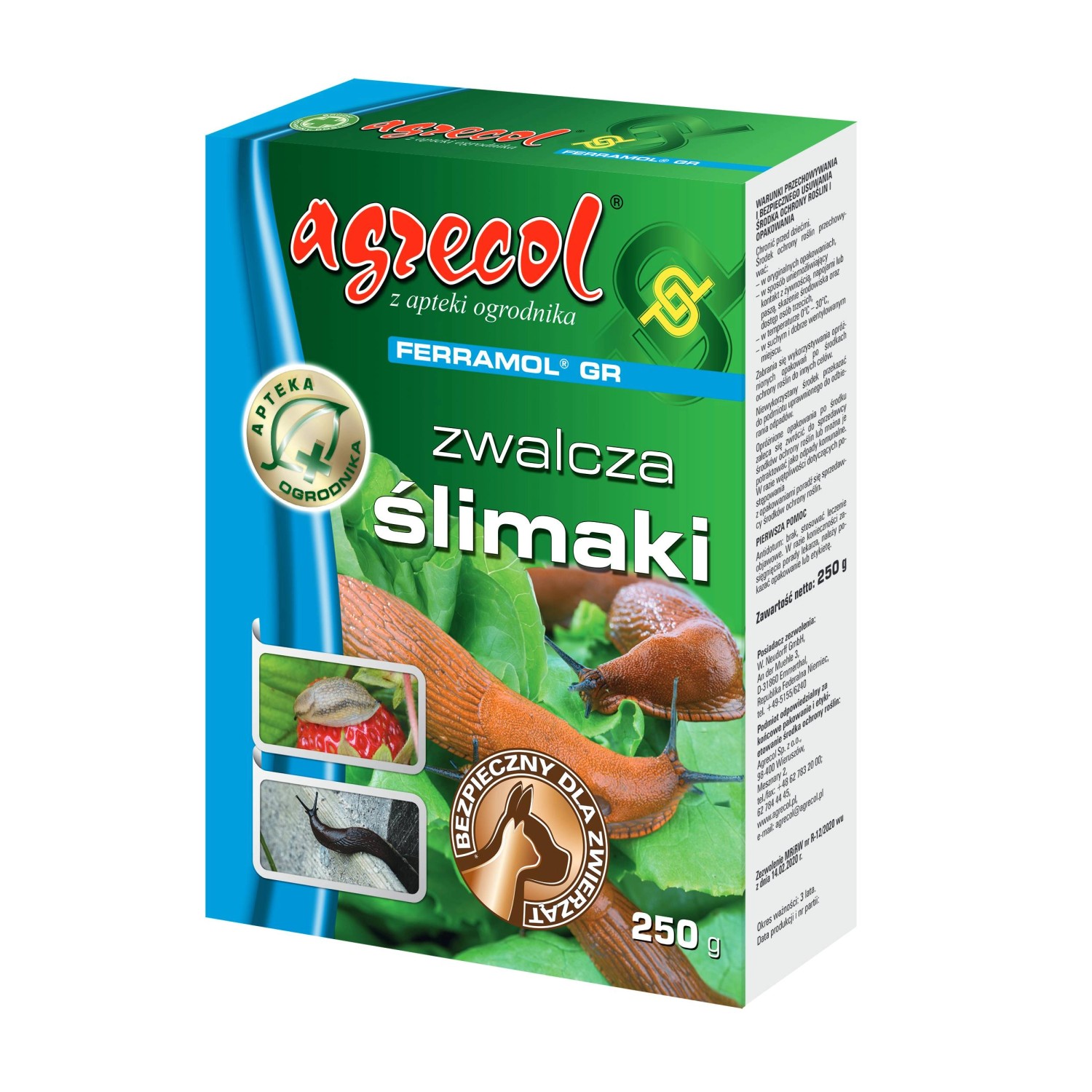 Agrecol Granulat na ślimaki Ferramol - 250 g.