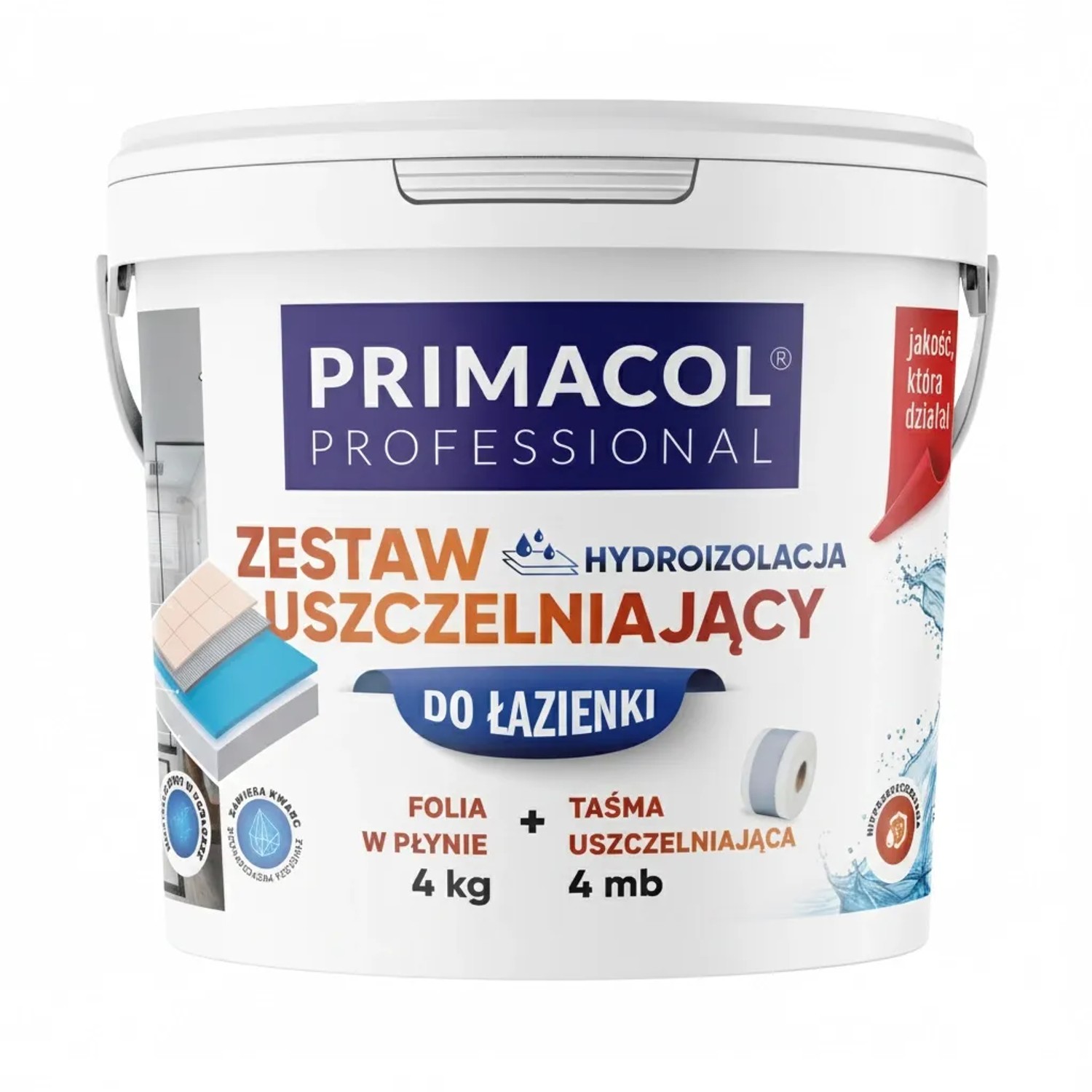 Primacol Zestaw uszczelniający łazienkowy 4kg + 4mb