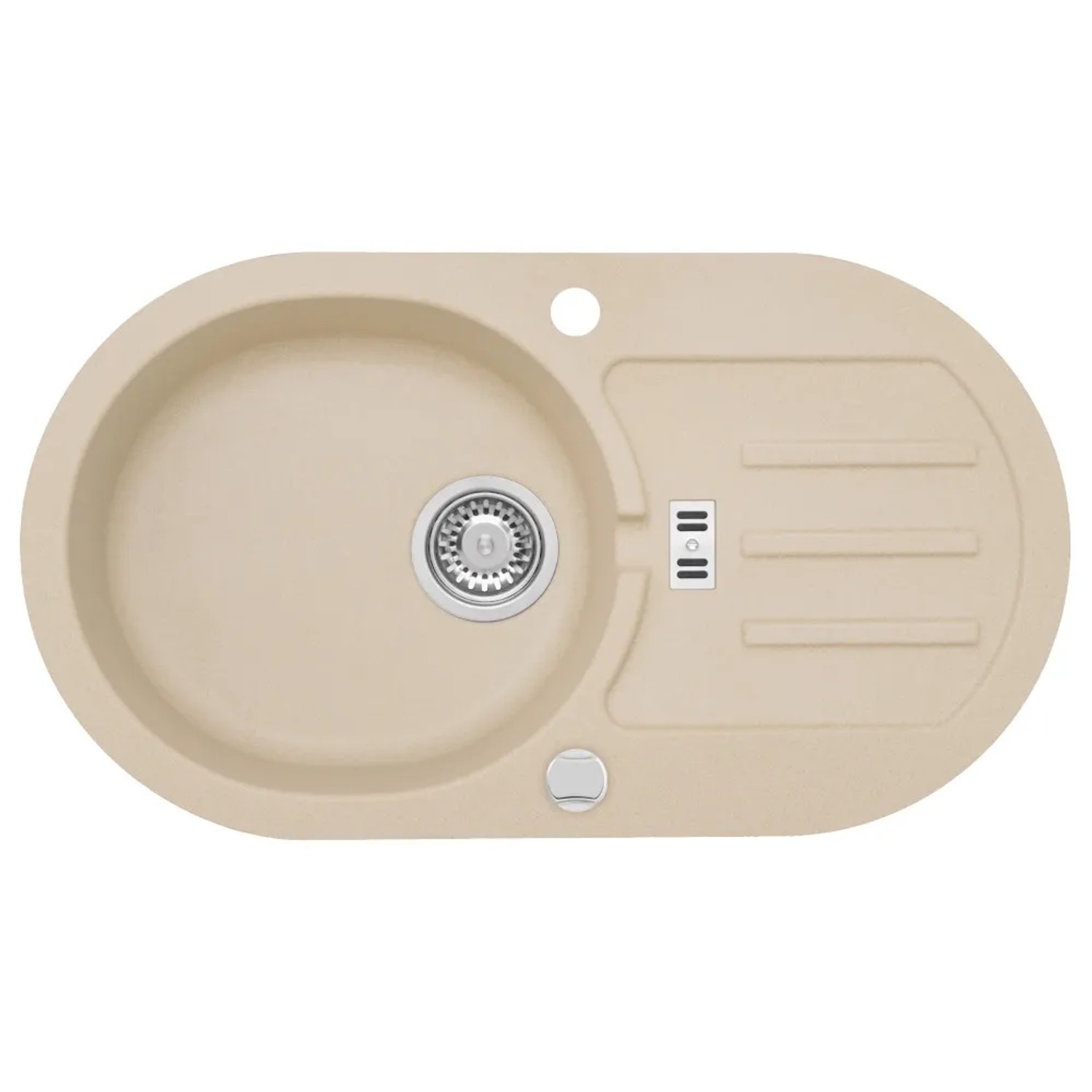 Zlewozmywak Malibu 3 1-kom. beż 77x43 cm