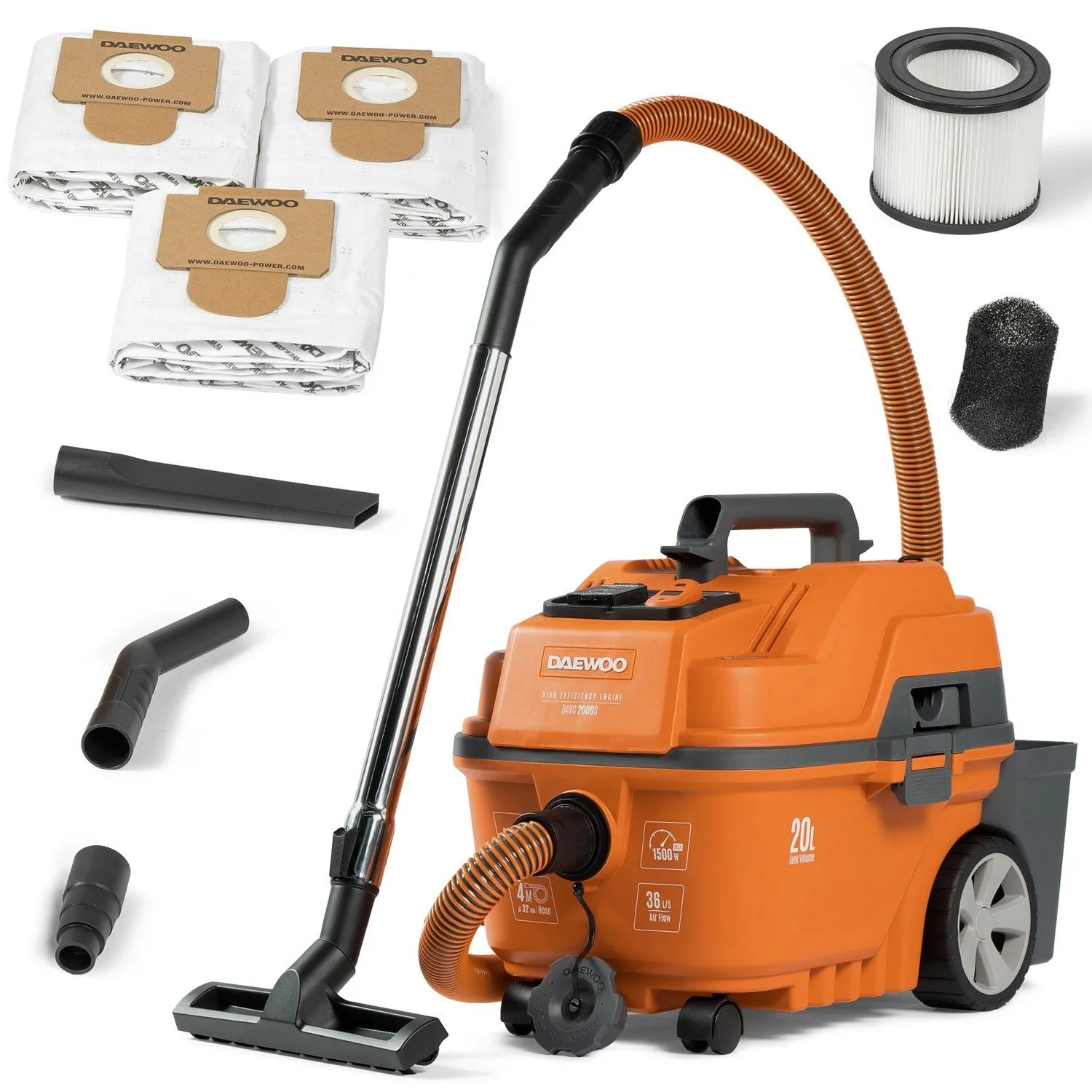 DAEWOO Odkurzacz uniwersalny DAVC 2000S 1500W