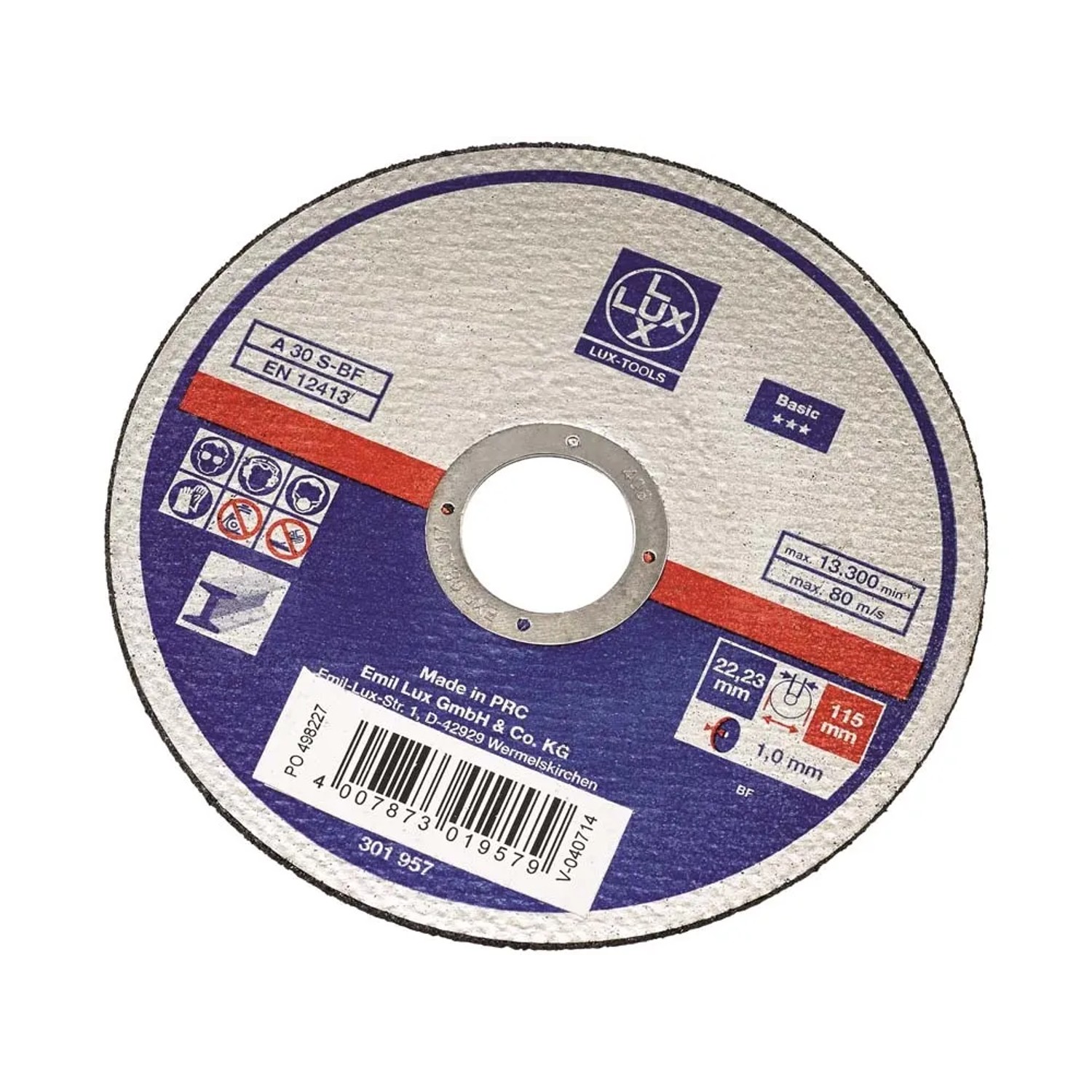 LUX-TOOLS Tarcza do cięcia metalu 115 mm