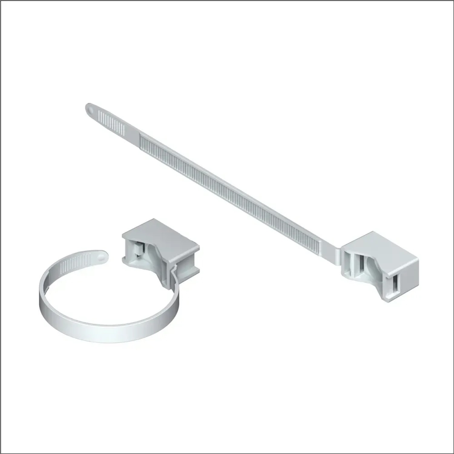 Uchwyt zaciskowy pas.20szt. UZP 13-32 biały