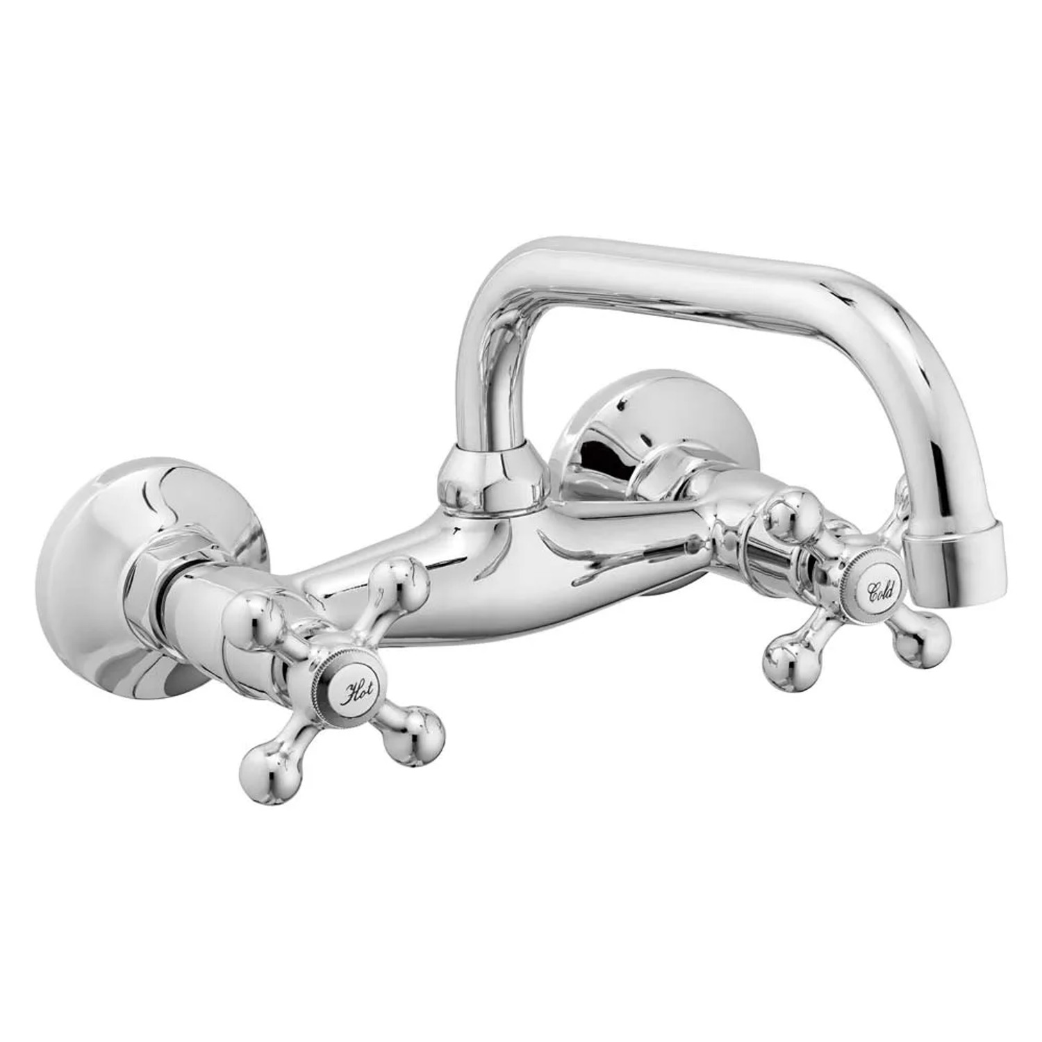 EVG Bateria umywalkowa Lara ścienna dwuuchwytowa chrom