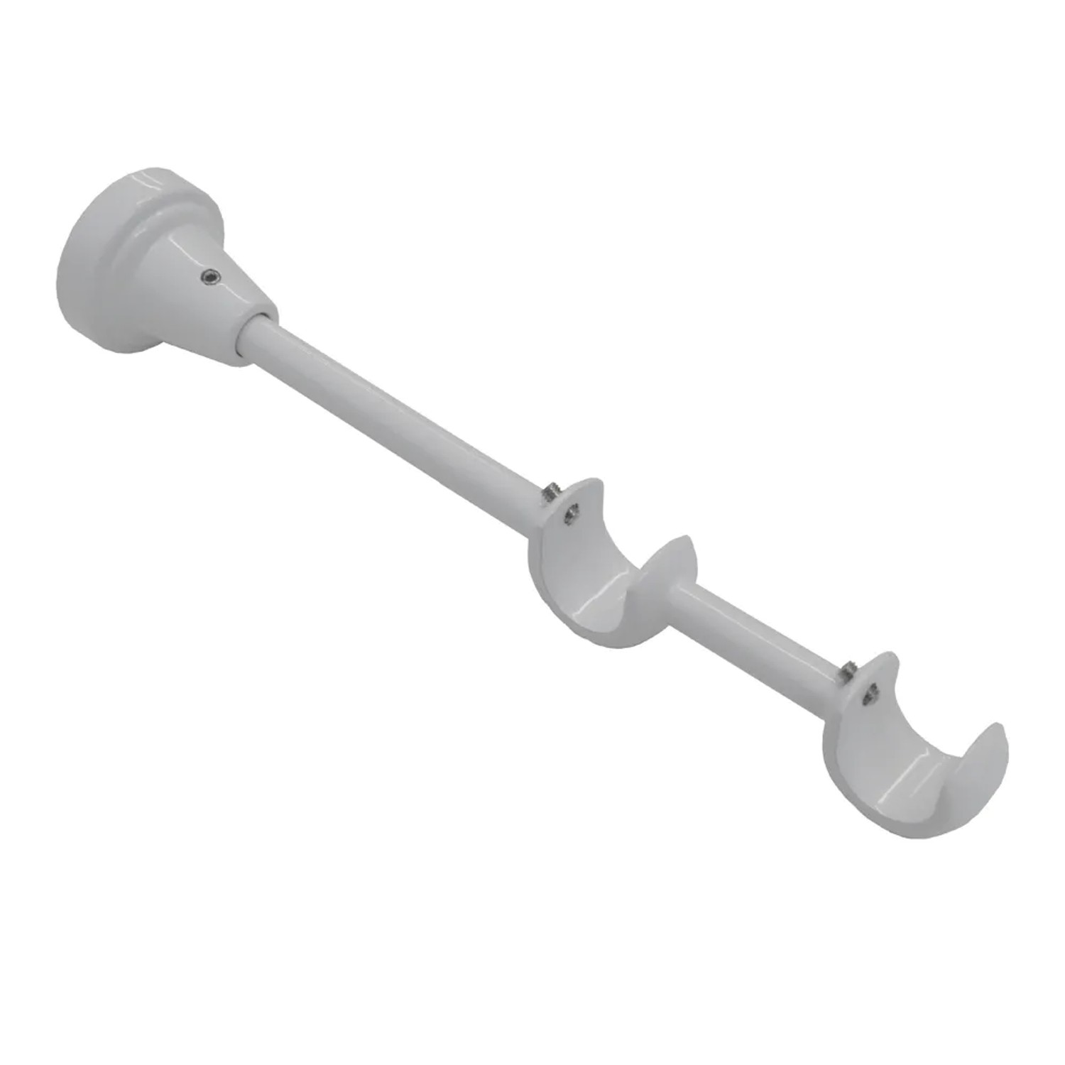 Karnisz CITY wspornik podwójny 25/19 mm biały