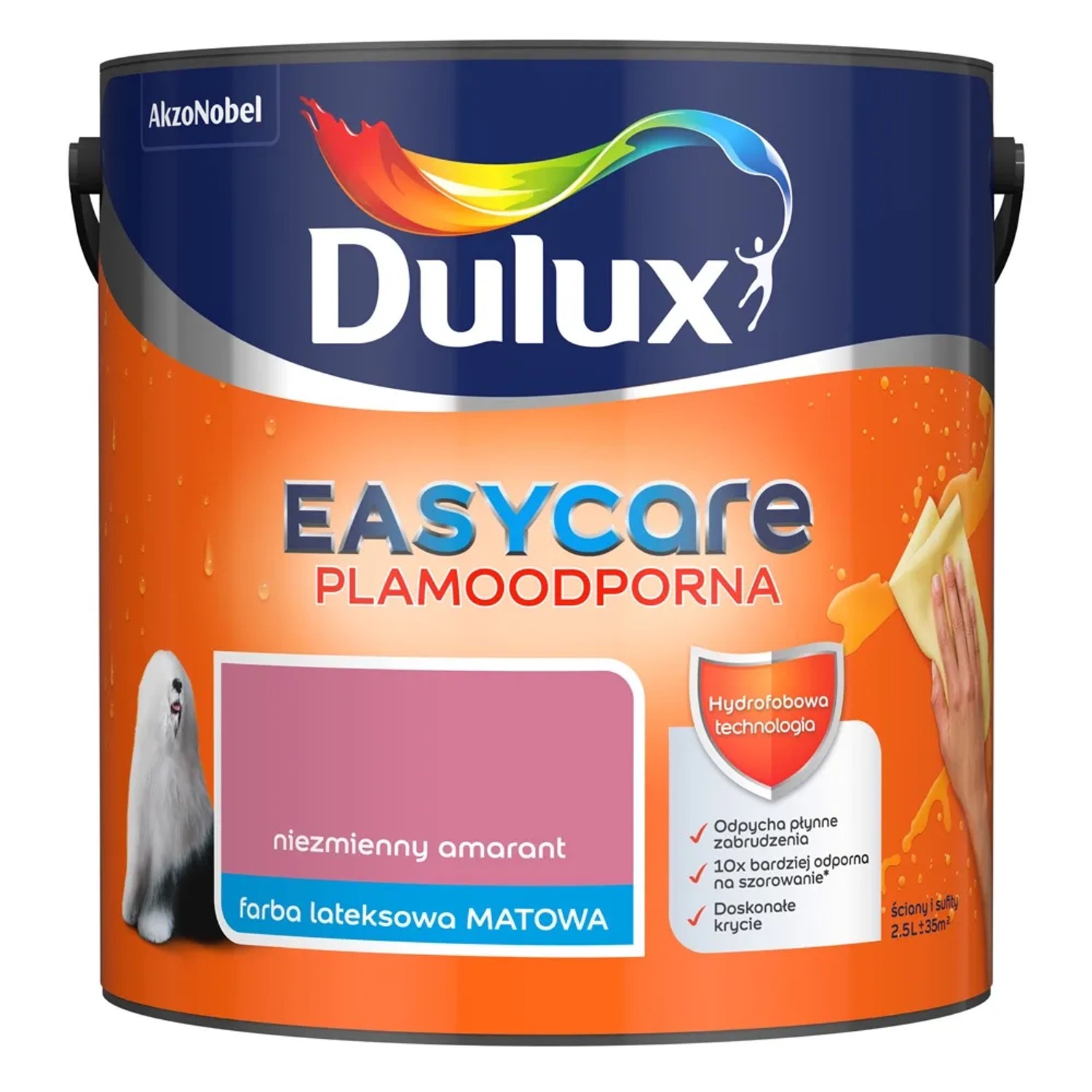 Farba plamoodporna Dulux Easy Care niezmienny amarant 2,5 l