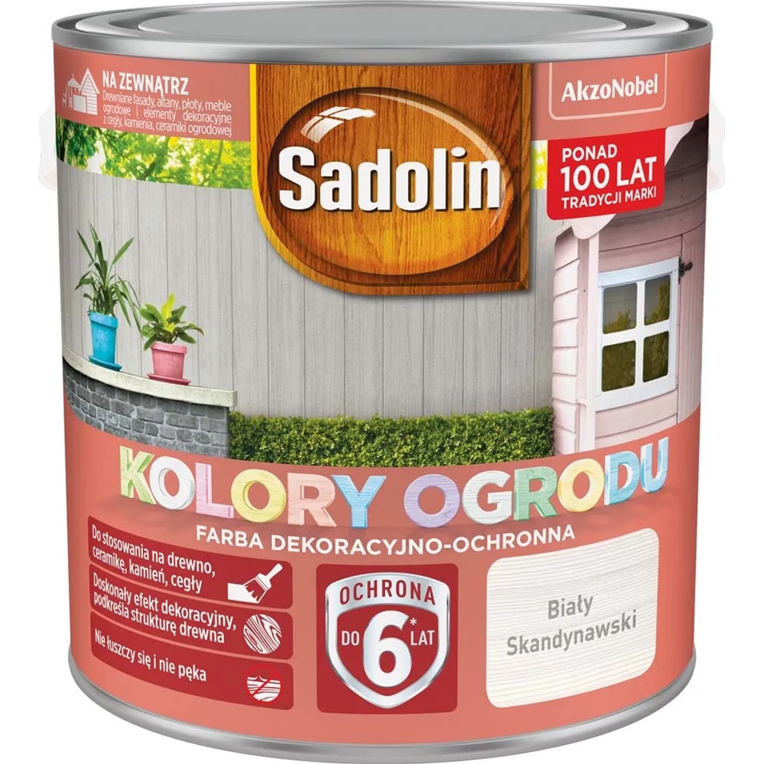Sadolin Kolory ogrodu Biała skandynawia 2,5 l