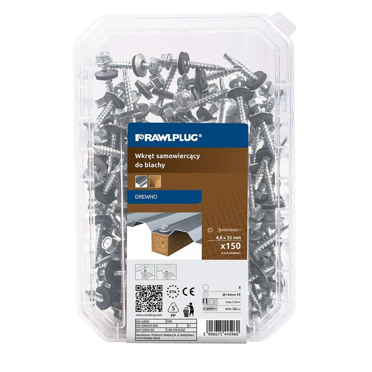 Rawplug Wkręt farmer SM ocynk 4,8 x 35 mm 150 szt.