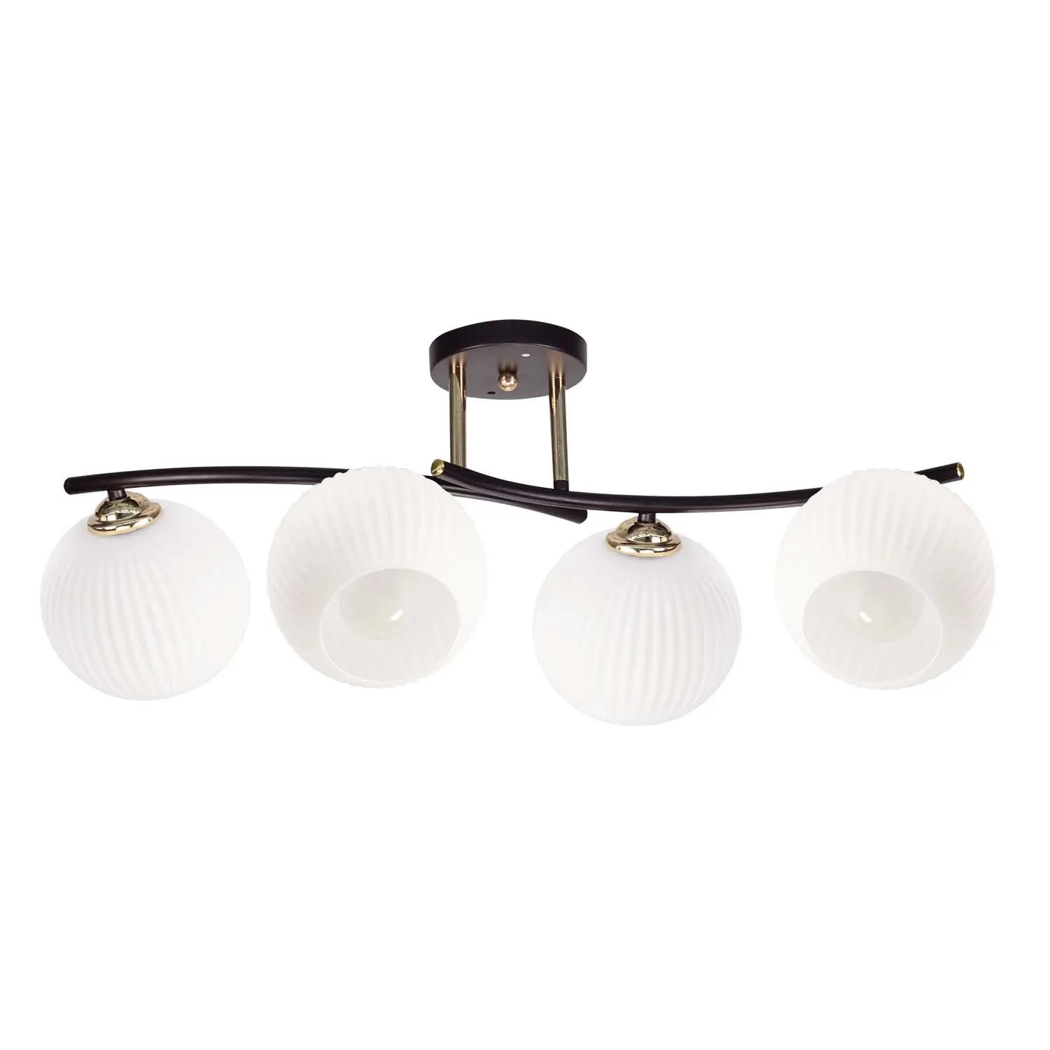 Candellux Lampa sufitowa CALMO 4xE27 40W brunatno-biała