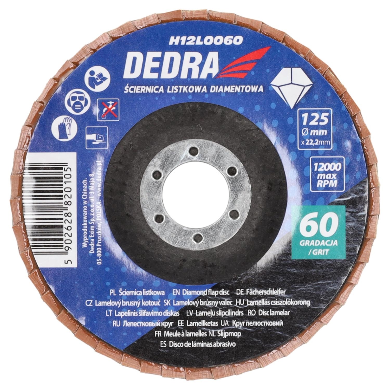 Dedra Ściernica listkowa 125 x 22 mm, gr. 60