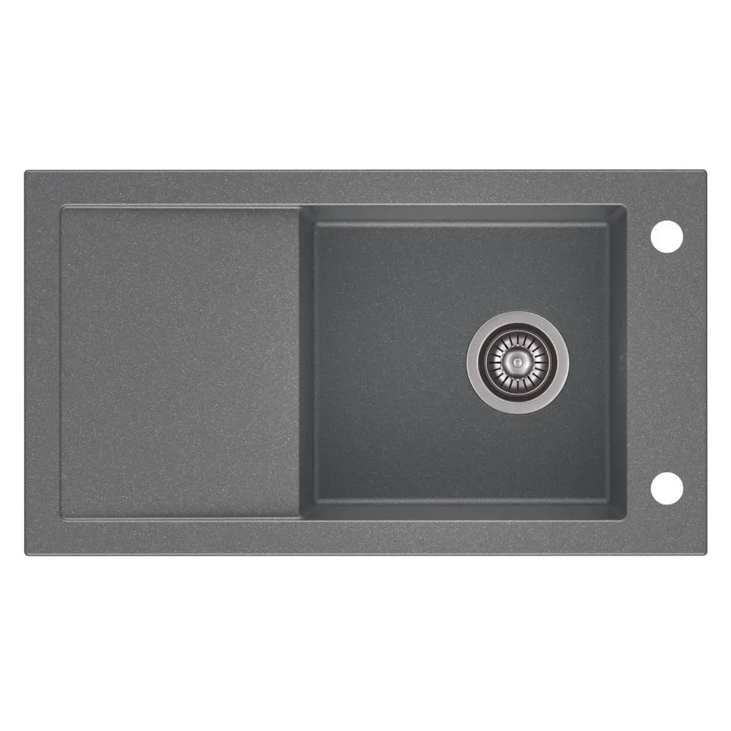 Zlewozmywak Zen 1-kom. z ociekaczem, szary 76x43 cm
