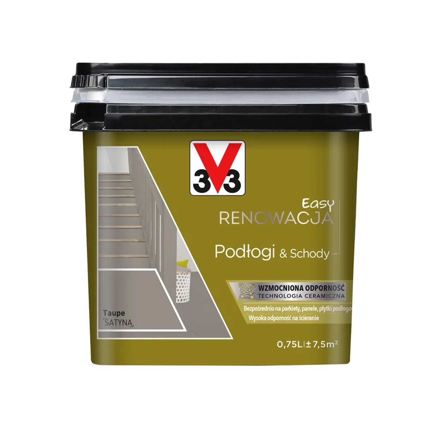 V33 Farba Easy Renowacja Podlogi i Schody taupe 750 ml