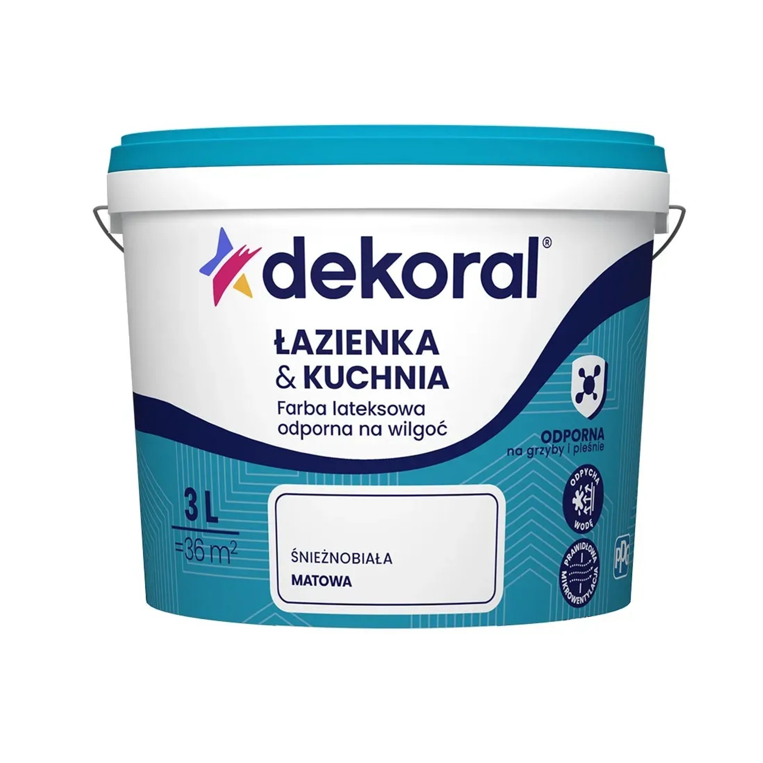 Farba Dekoral Kuchnia & Łazienka biała 3 l