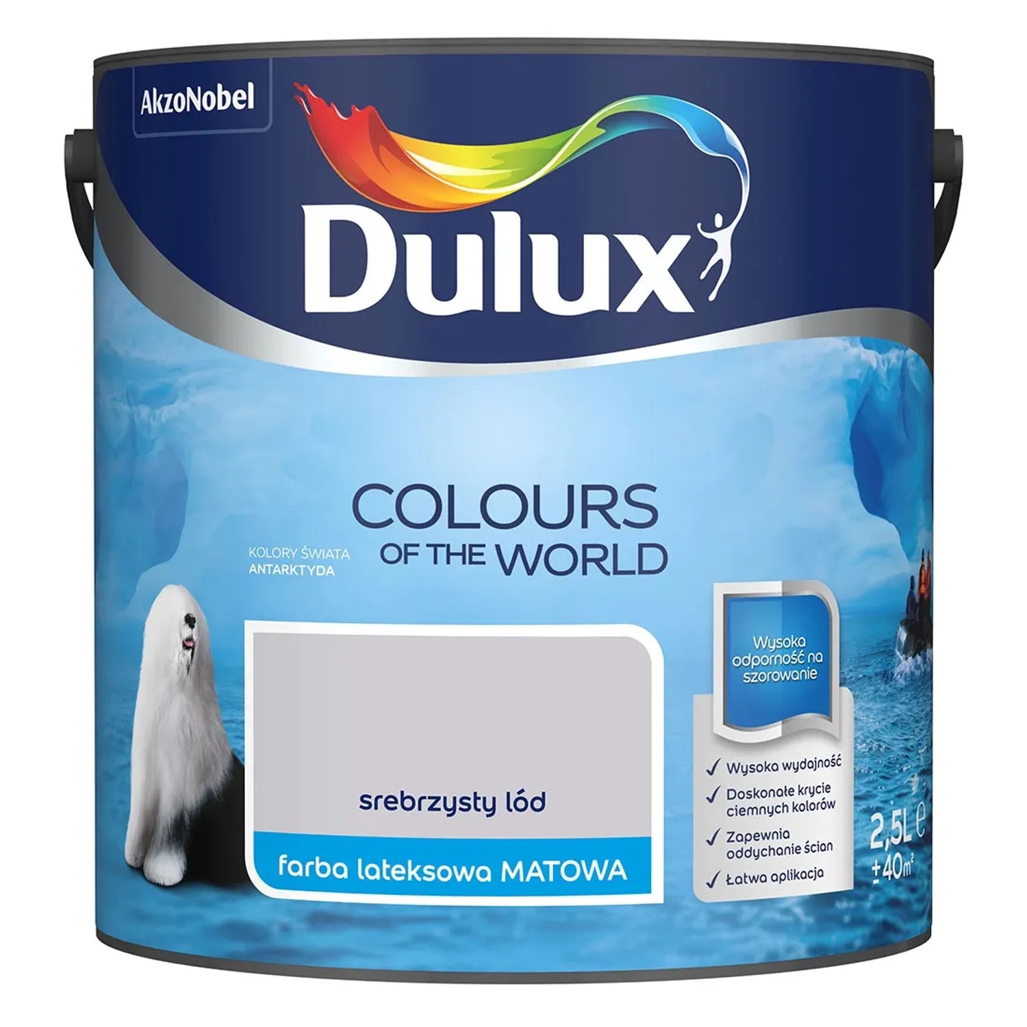Farba Dulux Kolory Świata srebrzysty lód 2,5 l