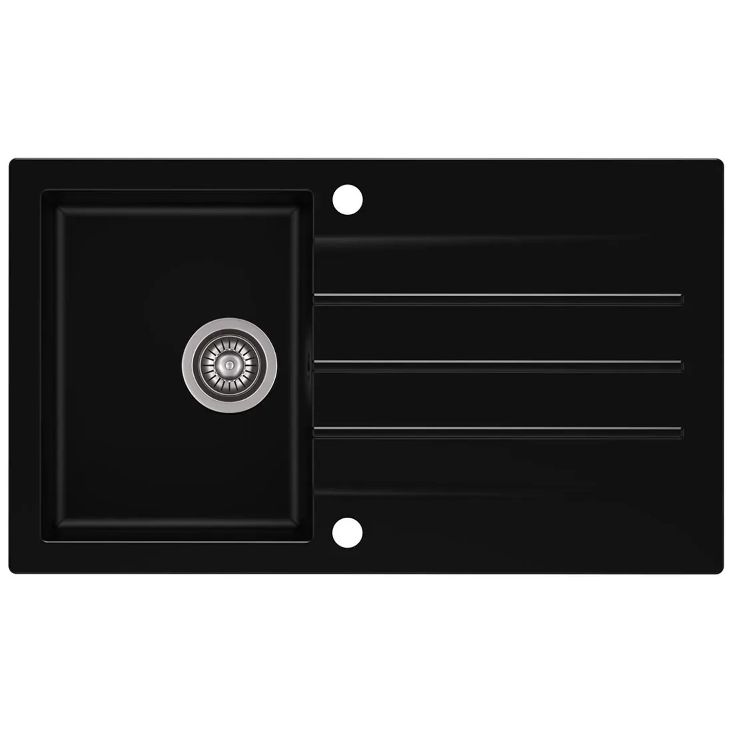 Zlewozmywak Mojito 1-kom. z ociekaczem, czarny 86x50 cm