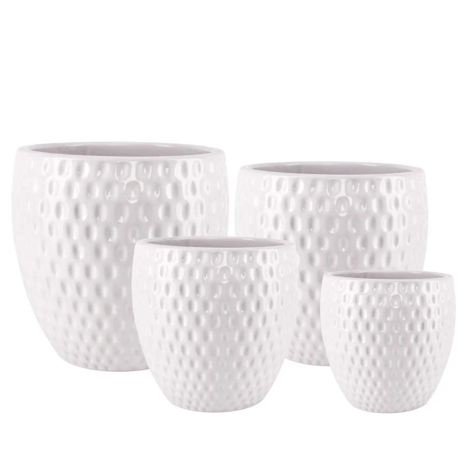 Donice Azzurro białe komplet 4 szt.