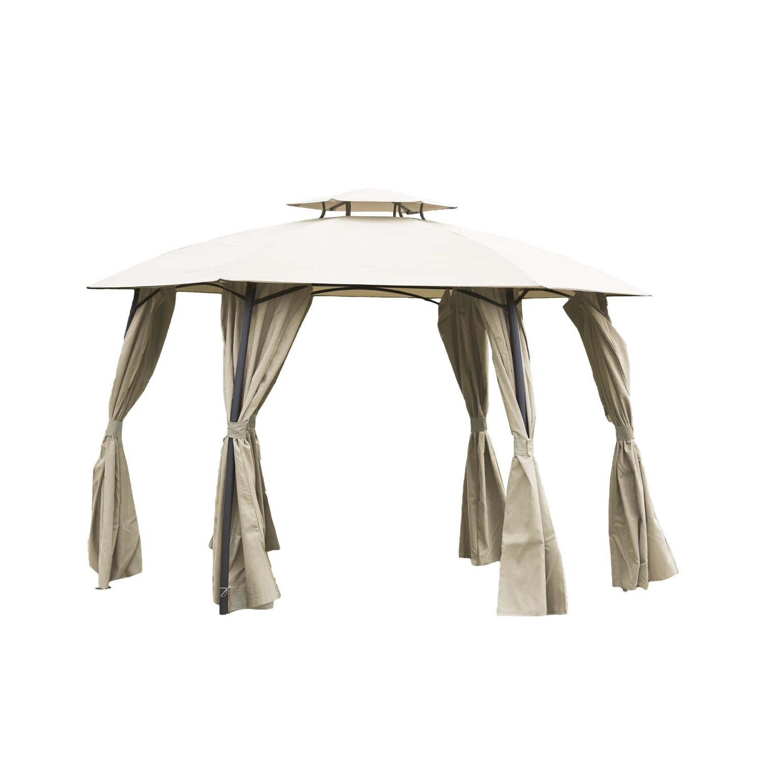 Pawilon ogrodowy GAVI 2 beżowy - 3,6 x 2,7 m