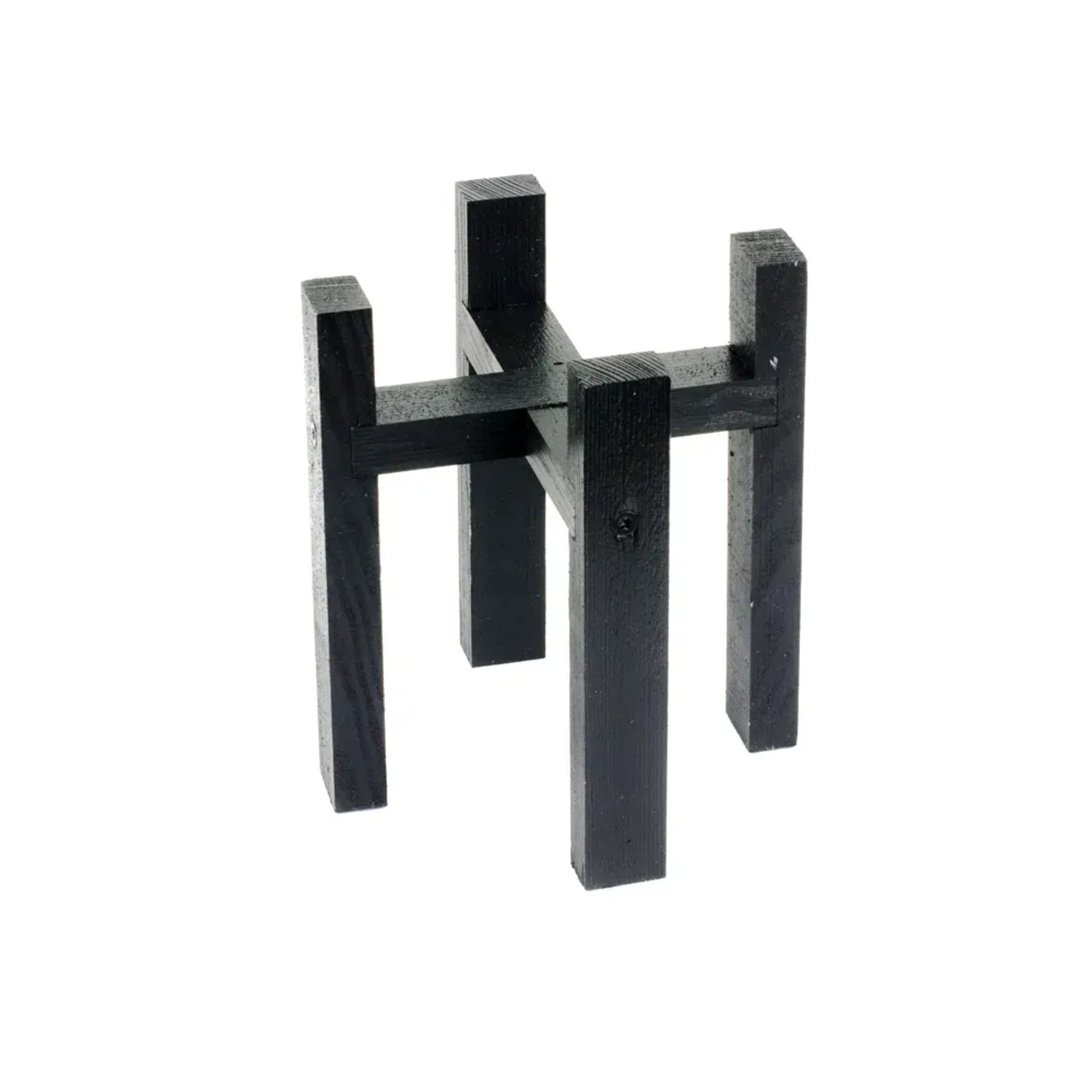 Drewniany stojak na doniczki M czarny 22 x 20,5cm