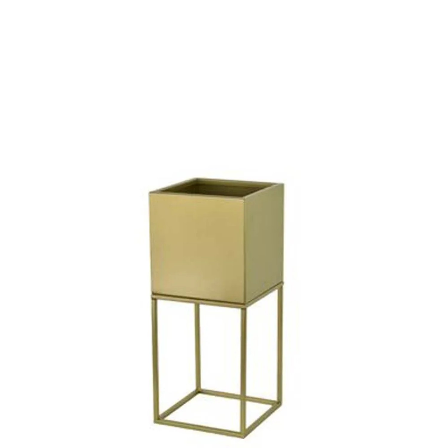 Kwietnik stojący Lorient S złoty - 19 x 19 x 47 cm