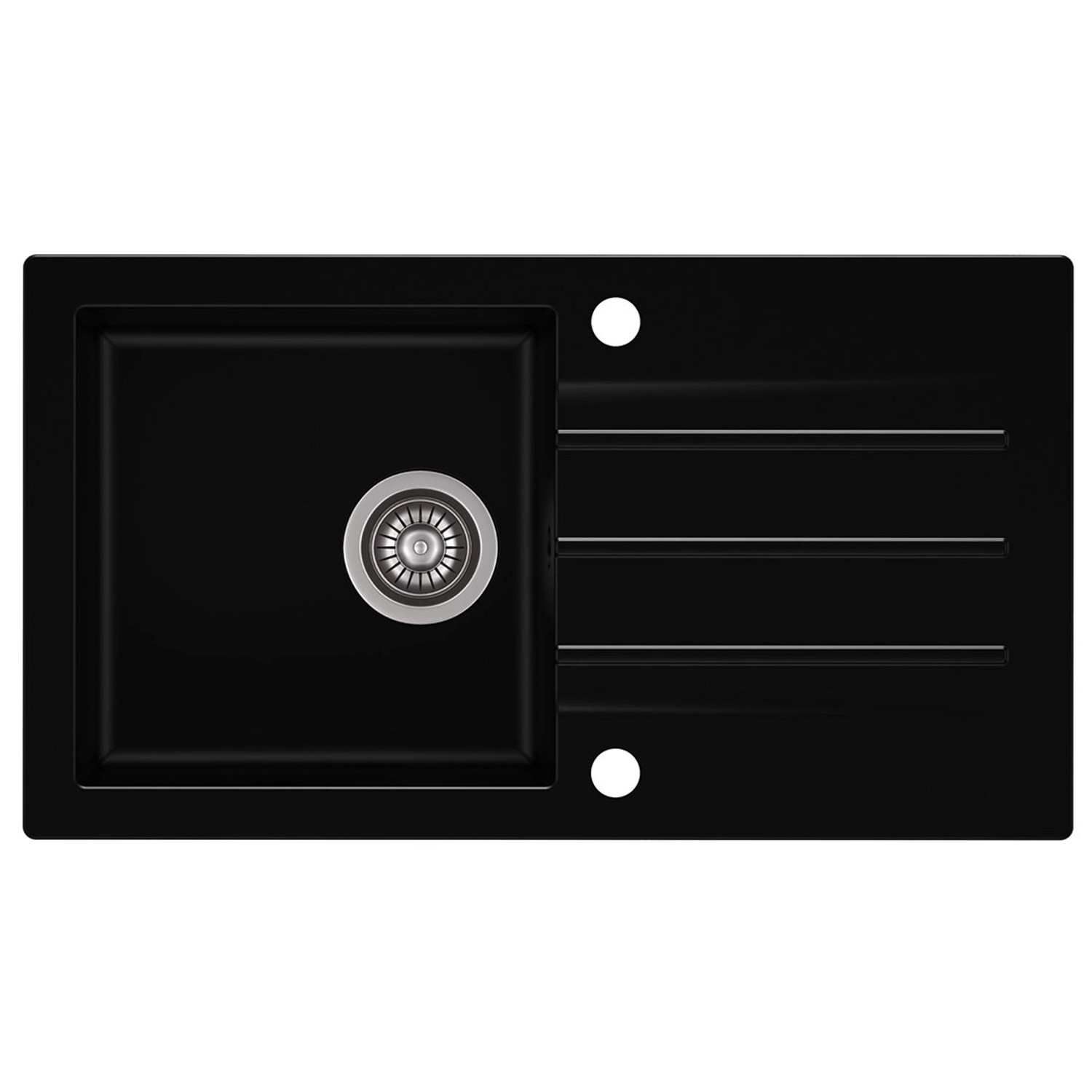 Zlewozmywak Mojito 1-kom. z ociekaczem, czarny 78x43 cm