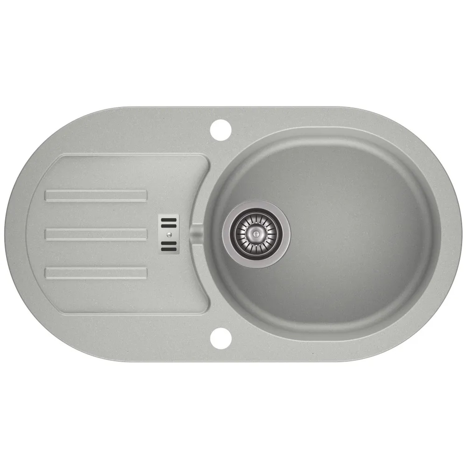 Zlewozmywak Malibu 3 1-kom. szary 77x43 cm