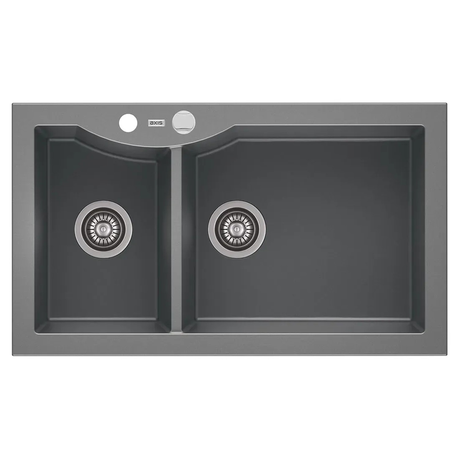 Zlewozmywak Respect 14 2-kom. szary 86x50 cm