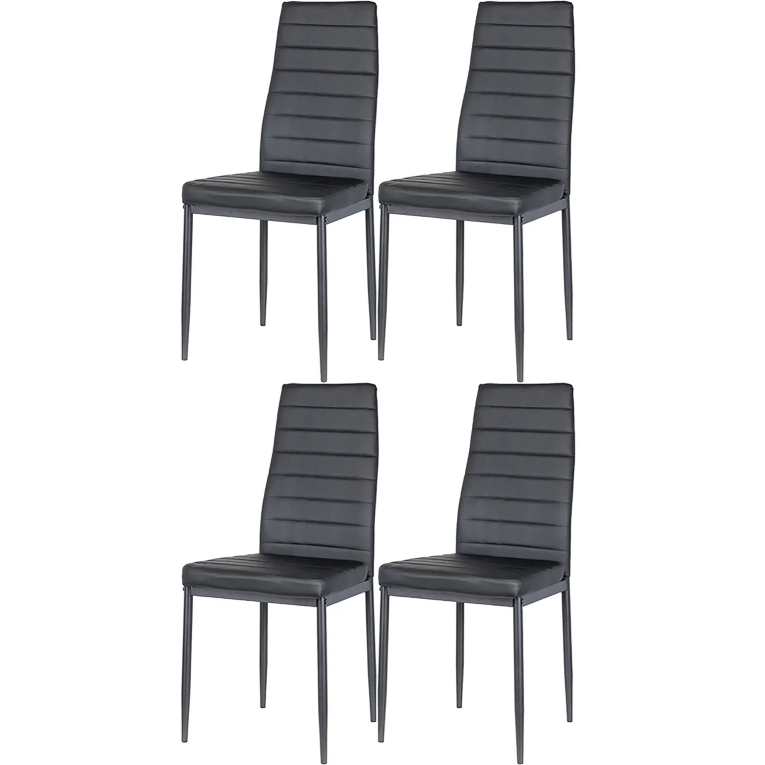 Komplet 4 szt. krzesła Zyta czarne