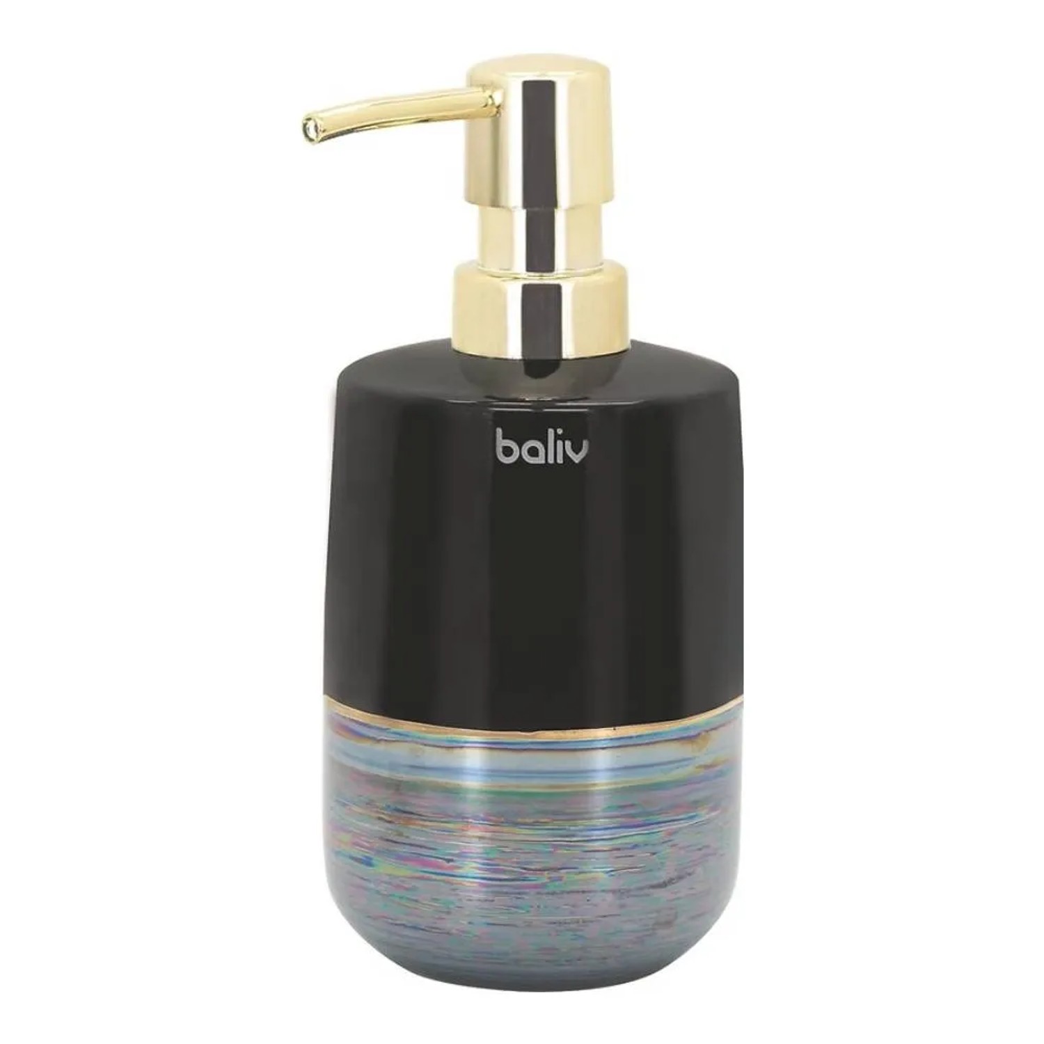 Baliv Dozownik do mydła ceramiczny czarny-hologram