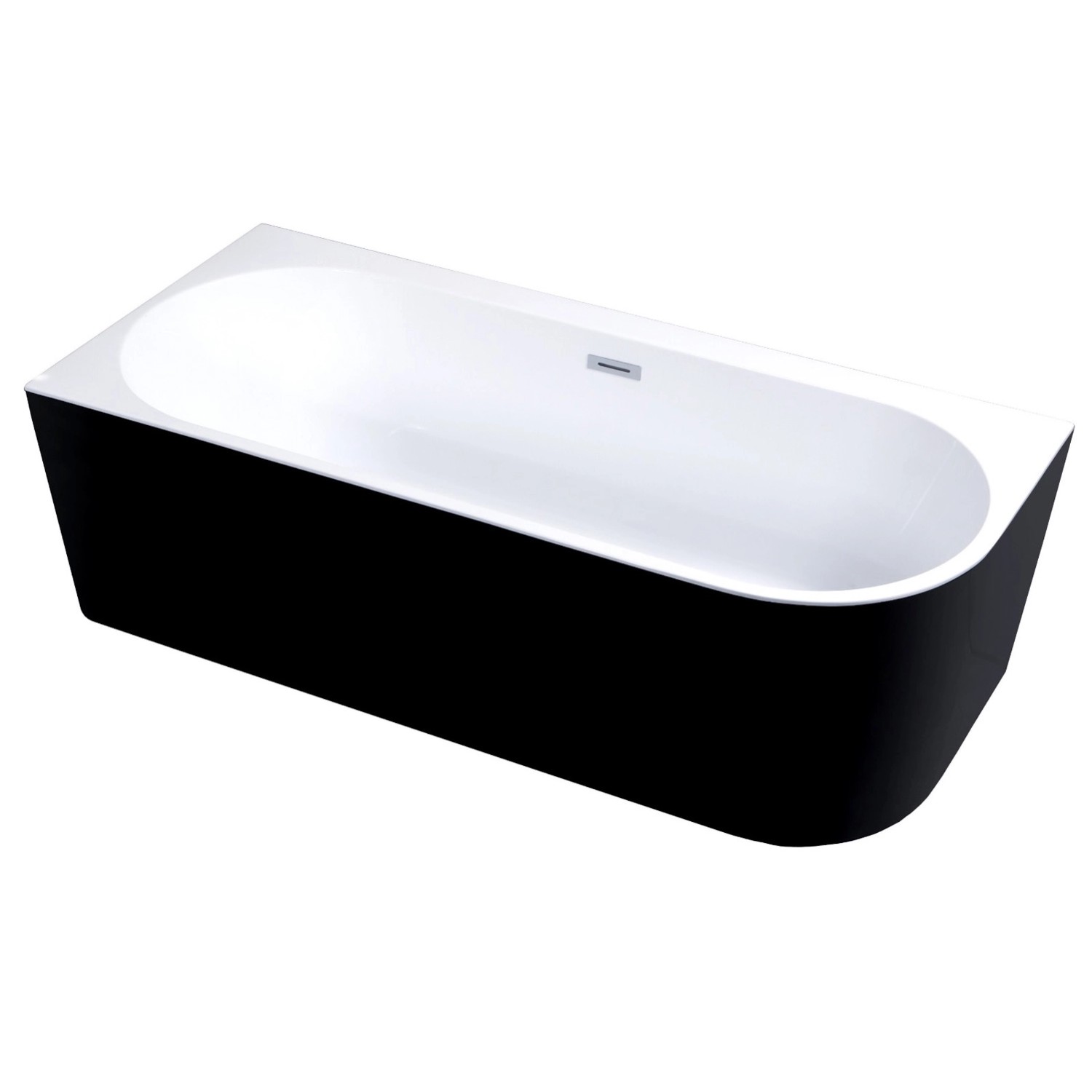 Wanna Pula Lewa 170 wolnostojąca przyścienna czarna szary 170 x 75