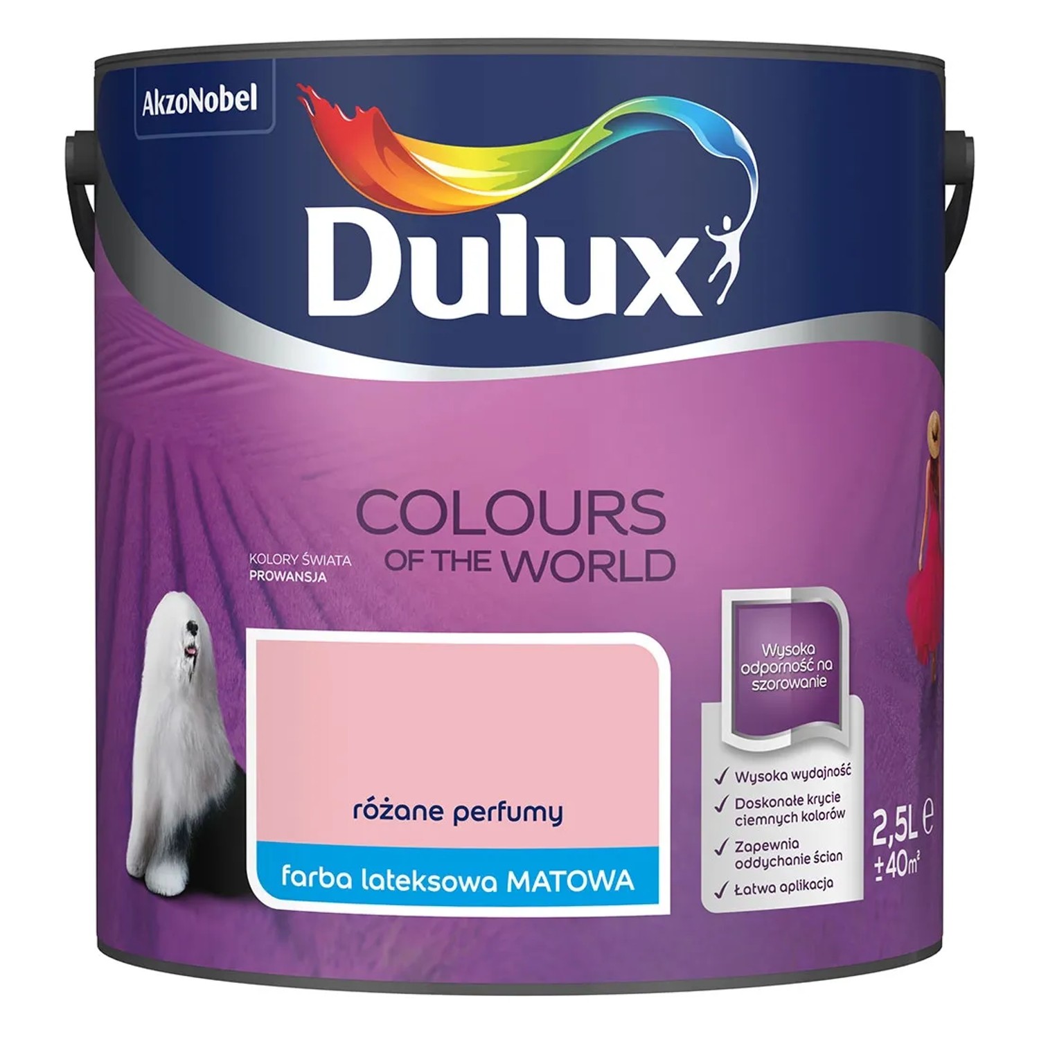 Farba Dulux Kolory Świata różane perfumy 2,5 l