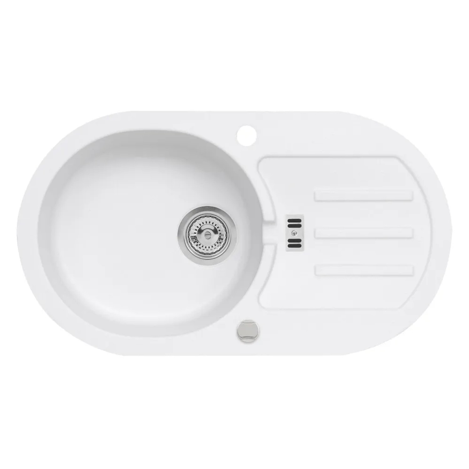 Zlewozmywak Malibu 3 1-kom. pure white 77x43 cm