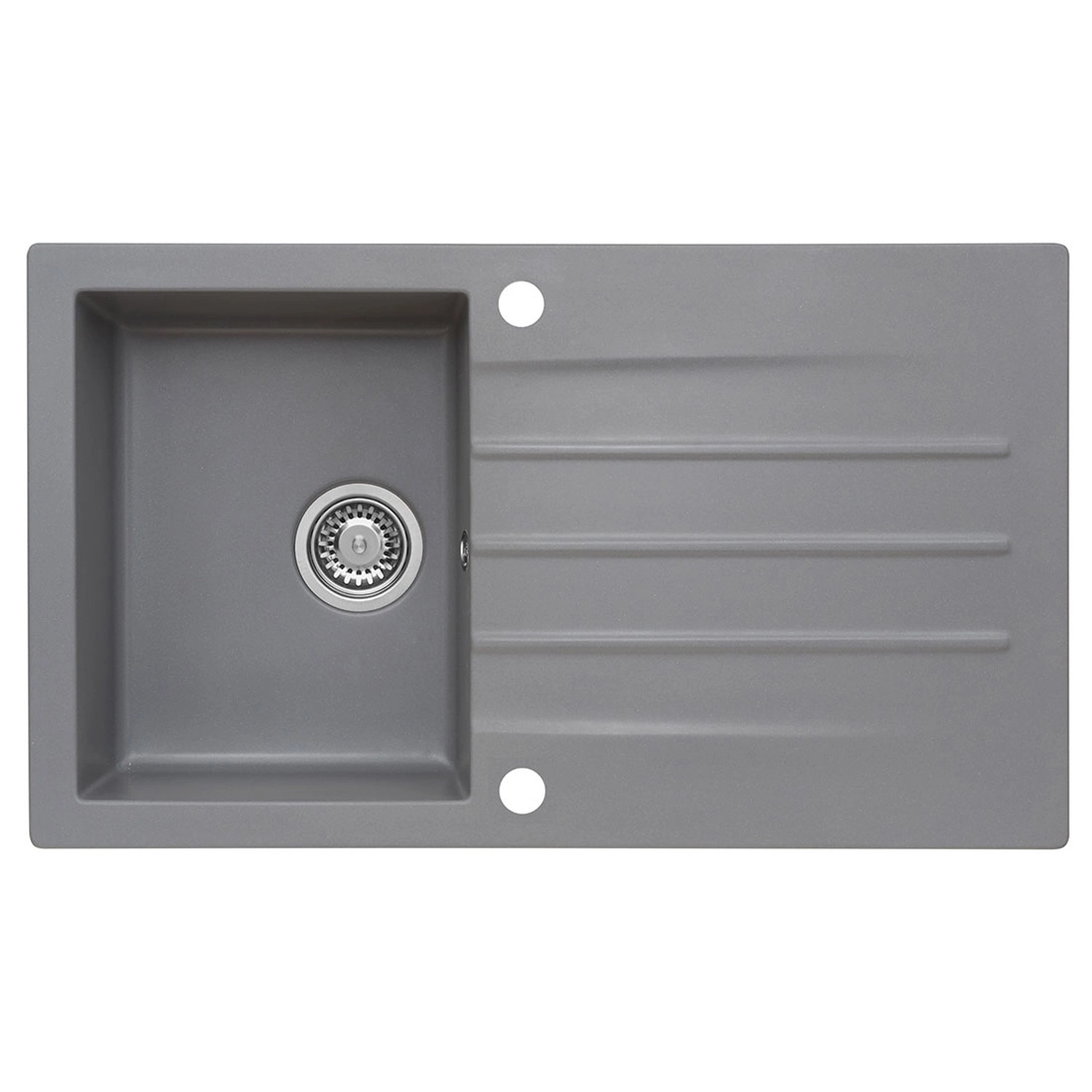 Zlewozmywak Mojito 1-kom. z ociekaczem, szary 86x50 cm