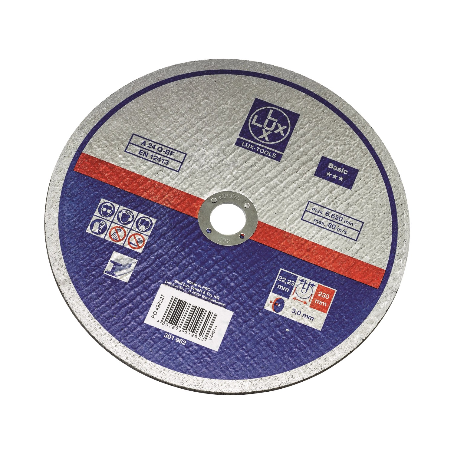 LUX-TOOLS Tarcza do cięcia metalu śr. 230 mm grubość 3 mm