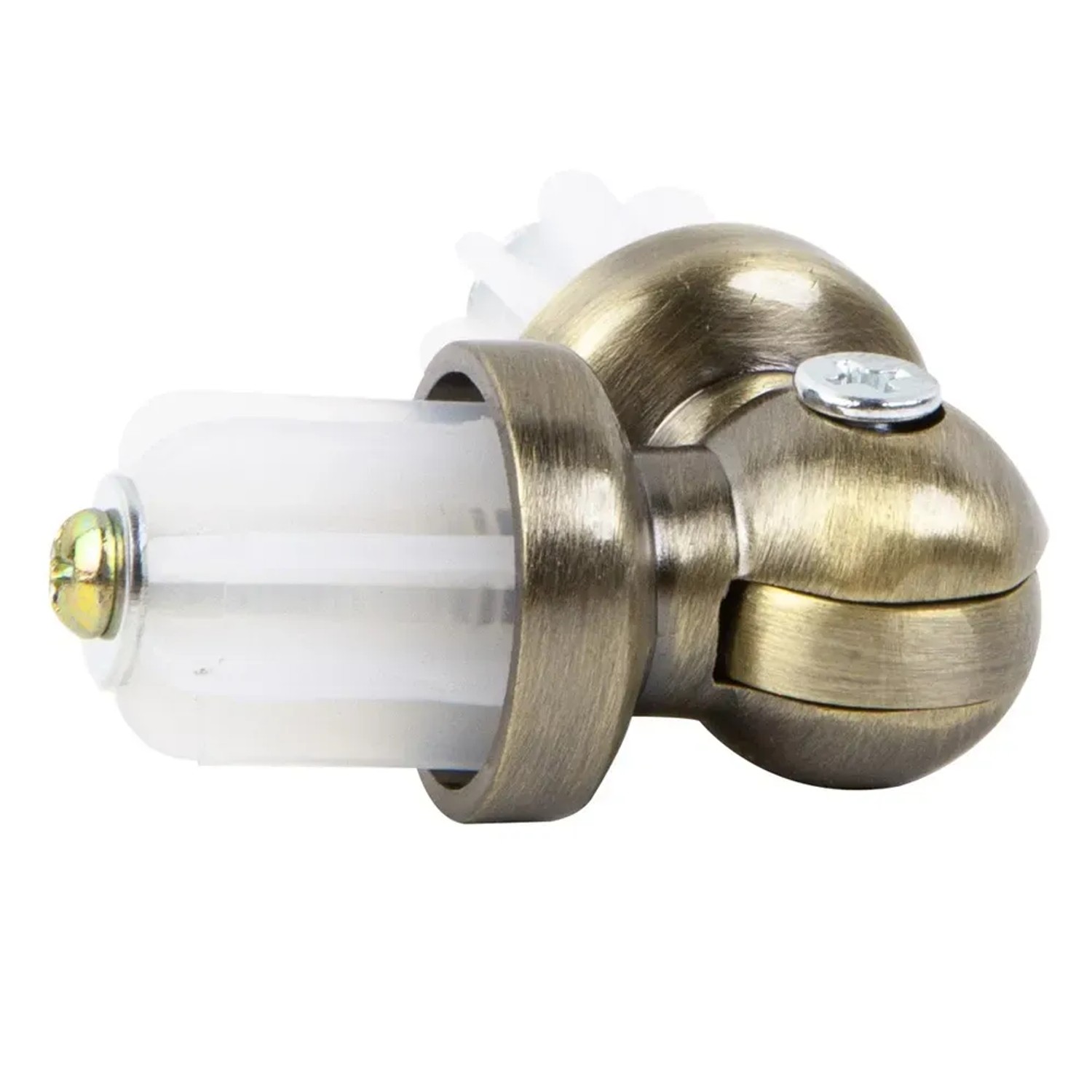 Karnisz FUSION łącznik kątowy 19 mm antyczny mosiądz