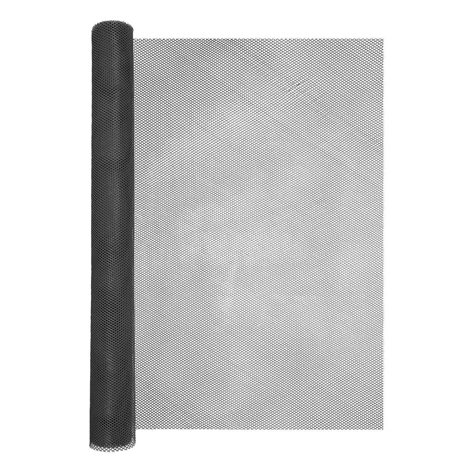 Siatka plastikowa 520 g/m2 ocz. 7 x 7 mm, czarna - 1,2 x 5 m