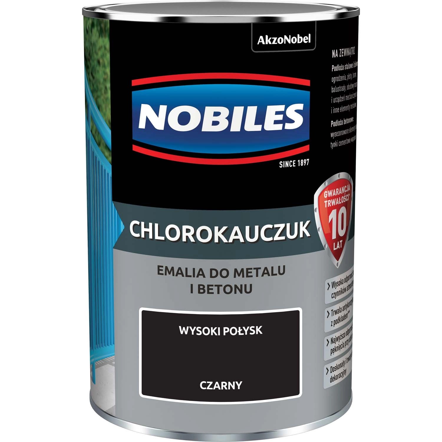 Emalia Nobiles Chlorokauczuk czarny 900 ml