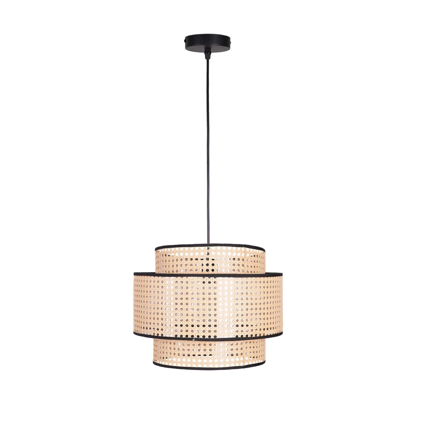 Goldlux Lampa wisząca Takara 3 boho 1x max. 20W E27 natural + black