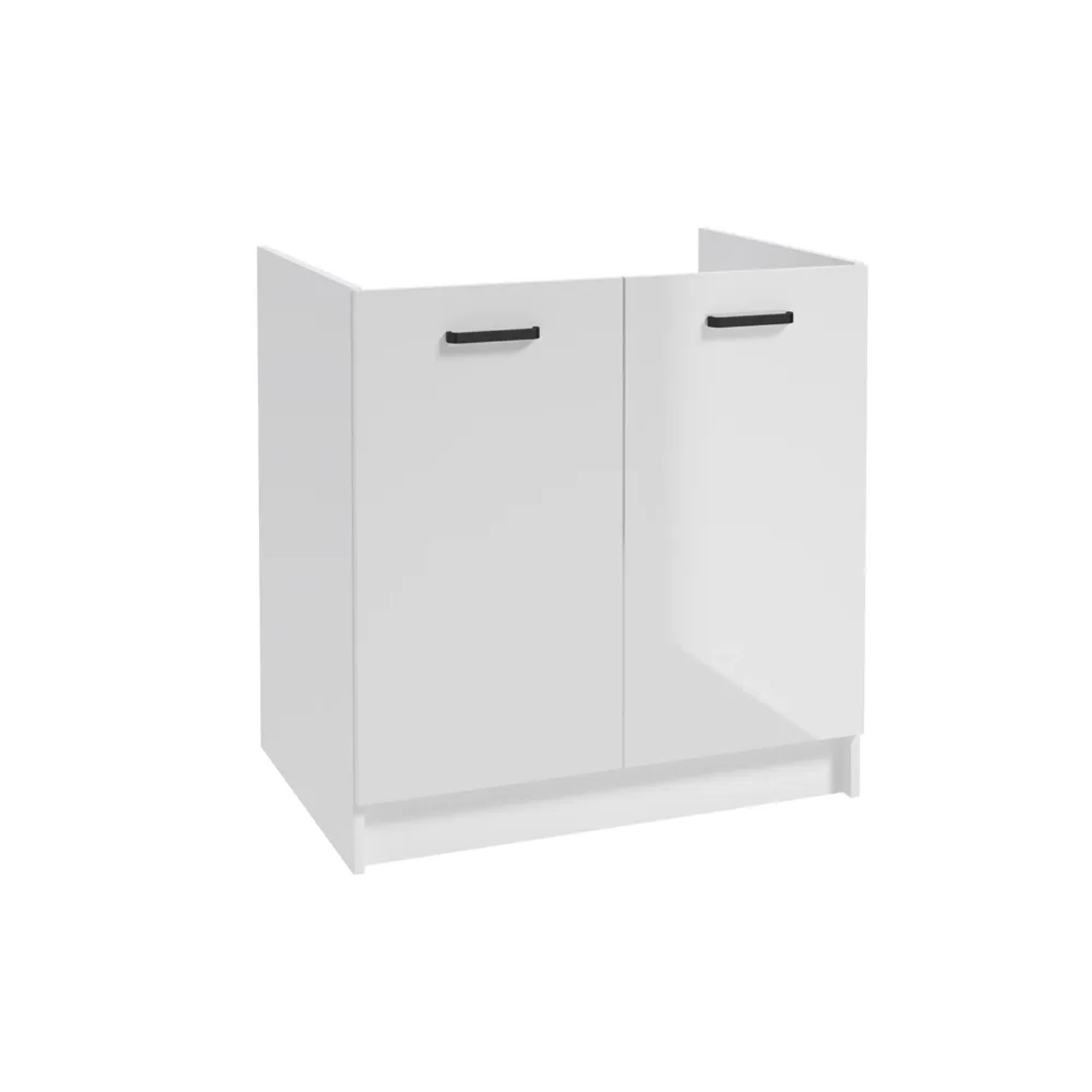 Defra Szafka kuchenna dolna NAPOLI biel/czarny 80 cm