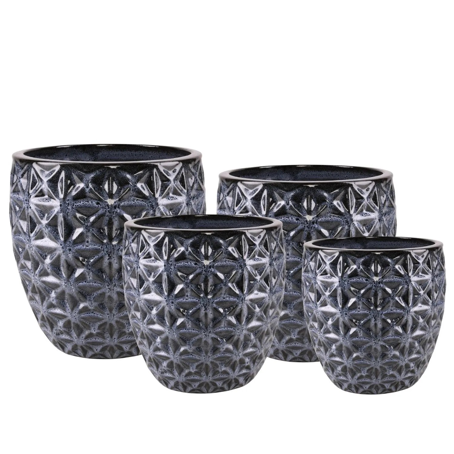 Donice Palermo Dark Grey komplet 4 szt.