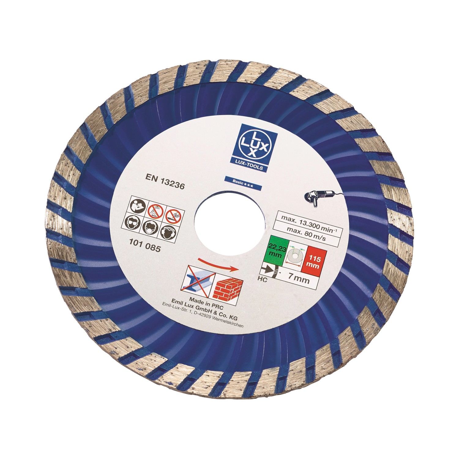 LUX-TOOLS Tarcza diamentowa LUX-TOOLS 115 mm Super Turbo