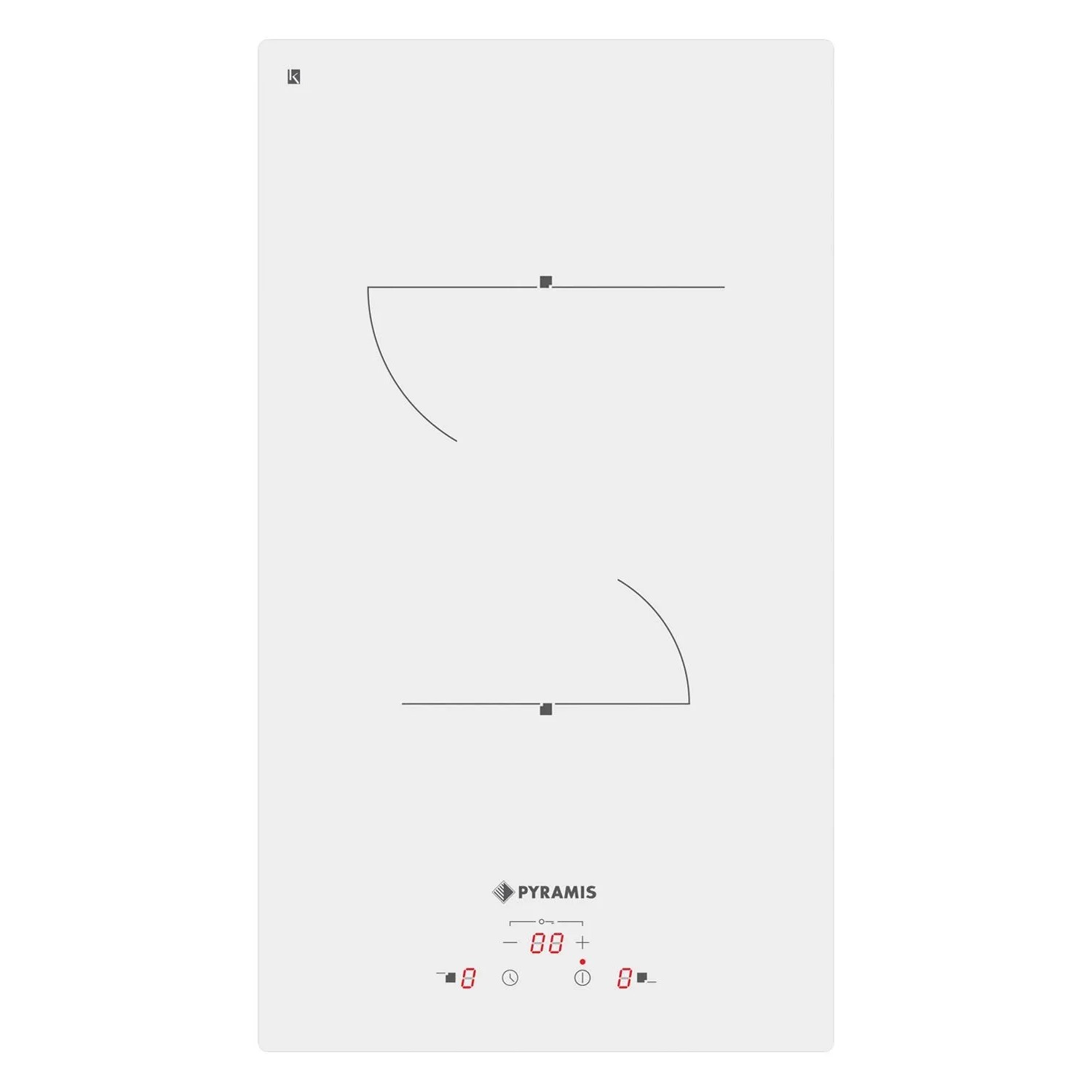 Pyramis Płyta ceramiczna PHC31210FMW biała 29 cm