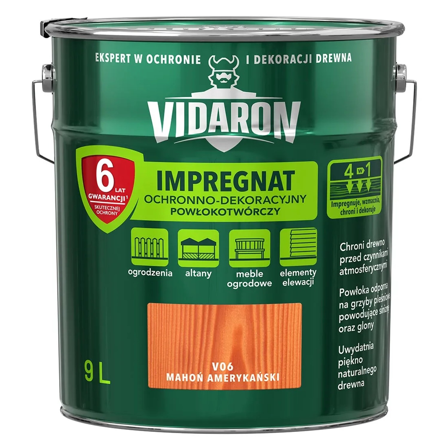 Vidaron Impregnat do drewna powłokotwórczy mahoń amerykański - 9L