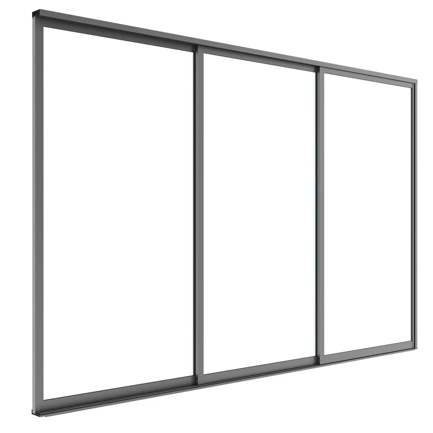 Drzwi przesuwne LUXE antracyt - 3,7 x 2,18 m