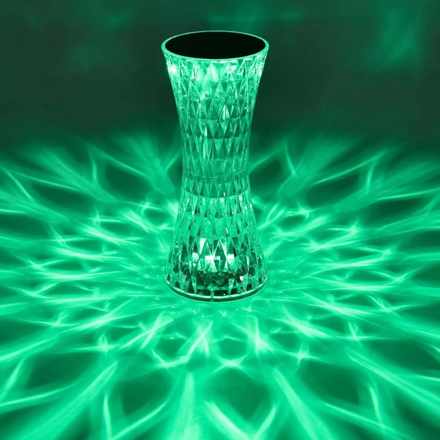 Düwi Lampka stołowa akumulatorowa RGB CRISTAL VASO