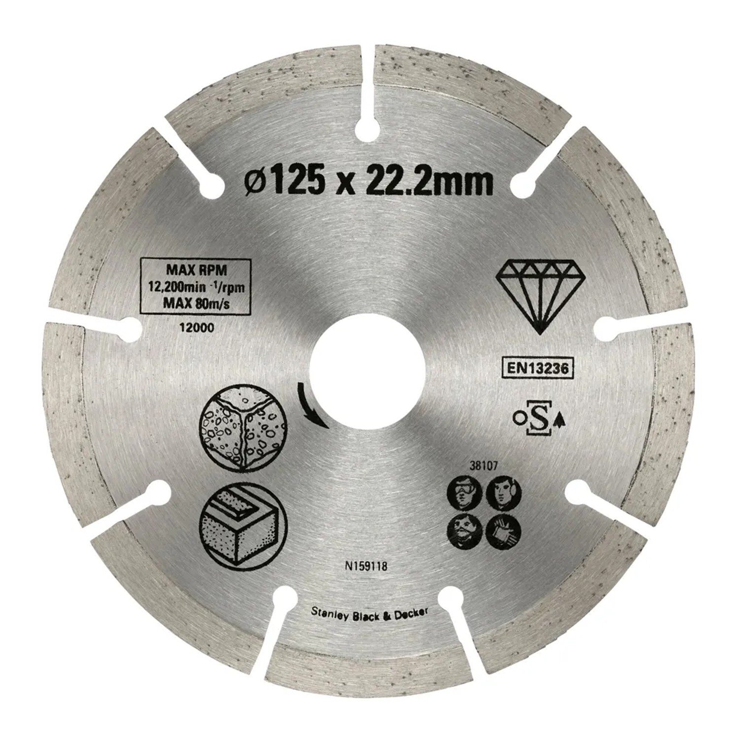 Stanley Tarcza diamentowa do cegły, betonu 125 mm
