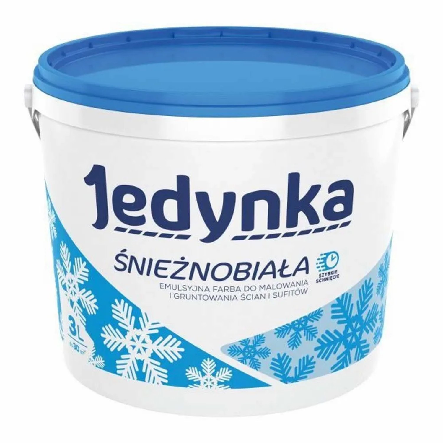 Farba do ścian i sufitów Jedynka Śnieżnobiała 3 l