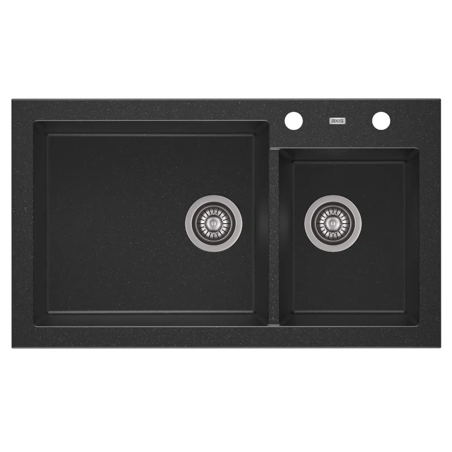 Zlewozmywak A-Point 14 2-kom. czarny 86x50 cm