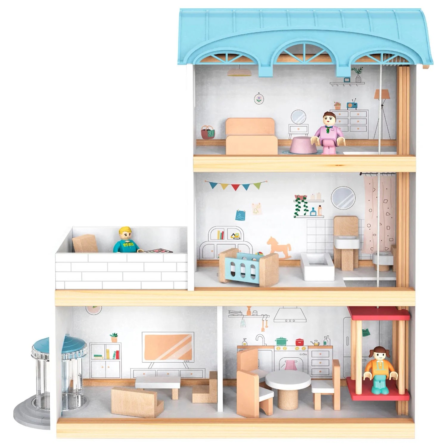 Domek dla lalek ULA z windą