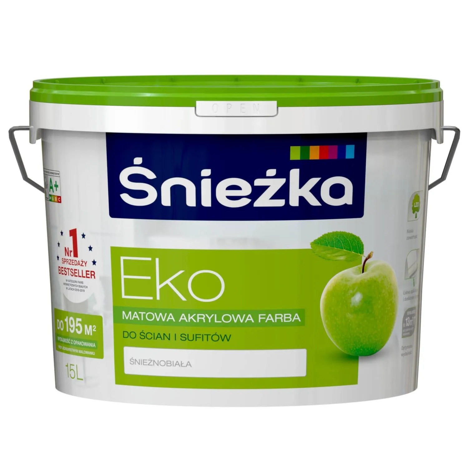 Farba Śnieżka EKO do ścian i sufitów śnieżnobiała 15l